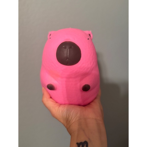 Other - Viral jumbo Hot Pink Capybara Squishy Toy Slow Rising Squeeze Sensory
